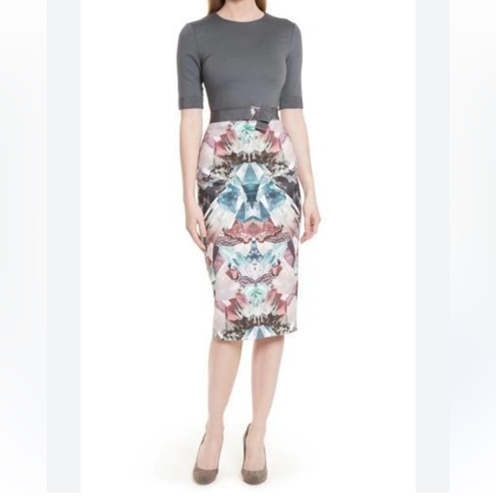 Ted Baker Anaste Mirror Minerals Print Dress size 0 (Size 2)